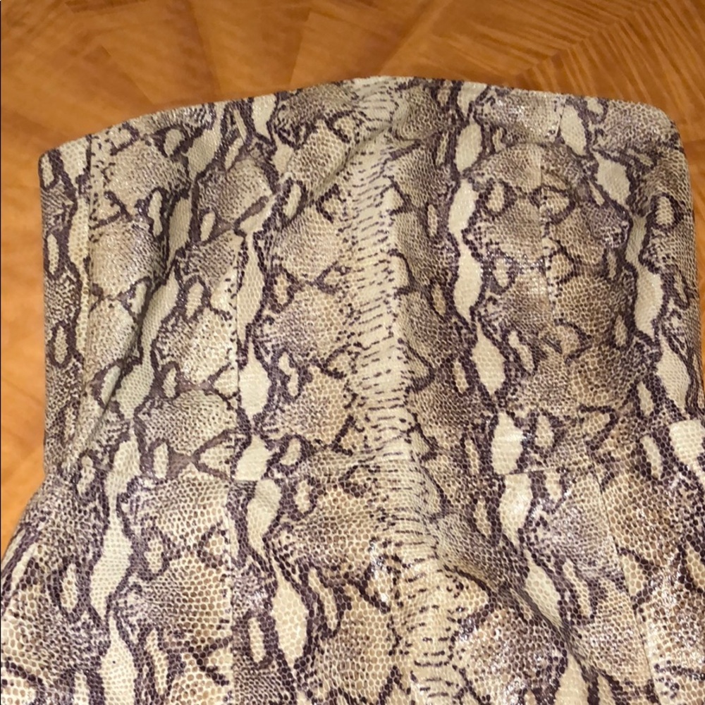 Leather strapless dress animal print - Picture 2 of 3
